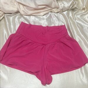 Aerie Pink Athletic Shorts with Elastic Waistband